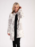 Grey Knitted Floral Coat
