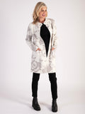 Grey Knitted Floral Coat