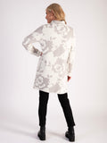 Grey Knitted Floral Coat