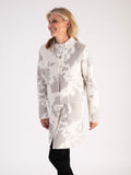 Grey Knitted Floral Coat
