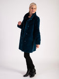 Teal Faux Fur Reversible Coat