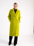 Lime Long Wool Mix Coat