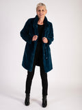 Teal Faux Fur Reversible Coat