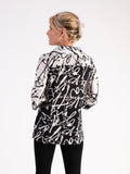 Black/White Contrast Panels Poetry Shirt – Effortless Refinement