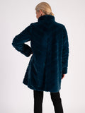 Teal Faux Fur Reversible Coat
