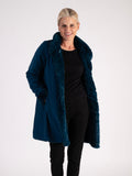 Teal Faux Fur Reversible Coat