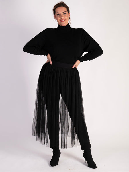 Black Mesh Skirt