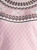 Pink/Grey Neck Detail Jumper