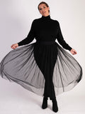 Black Mesh Skirt