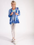 Blue/Multi Abstract Butterfly Cardigan