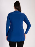 Royal Blue Cowl Neck Layered Top