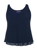 Dark Navy Chiffon Camisole