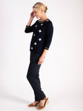 Brax  High Waist 30" Pull On Trouser Navy