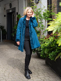 Teal Faux Fur Reversible Coat