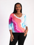 White/Multi Watercolour Floral Jumper