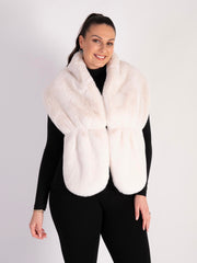 Ivory Faux Fux Wrap
