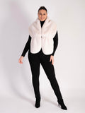 Ivory Faux Fux Wrap