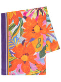 Purple/Multi Summer Bouquet Lightweight Cotton Scarf