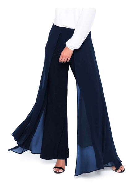 Midnight Georgette Panel Jersey Pant