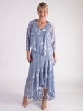 Hydrangea Blue Devoree Dress & Jacket