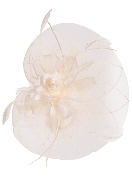 Ivory Gardenia & Pearls Fascinator