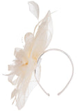 Ivory Gardenia & Pearls Fascinator