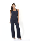 Dark Navy Chiffon Camisole