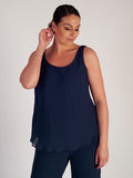 Dark Navy Chiffon Camisole