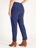 Blue Faux Suede Trousers