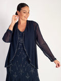 Navy Beaded Trim Shrug - Promotion Until 8th May 2024