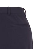 Navy Pin Stitch Trim Stretch Trouser