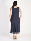 Pewter Bias Cut Chiffon Dress