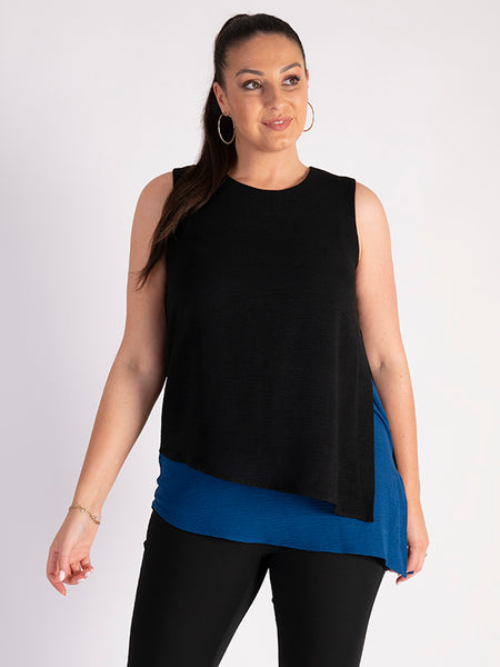 Black/Royal Double Layer Camisole