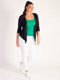 Black Multiway Silk Mix Cardigan – Versatile Luxury