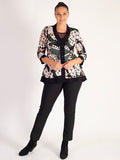Blush/Ivory/Green Butterfly Print Jersey Cardigan with Contrast Trim