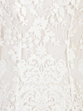Ivory Scallop Lace Dress With Train (detailed view)