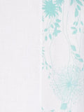 White/Jade Plain & Print Linen Top