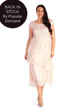 Champagne Rosé Crush Pleat Layered Dress