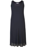 Pewter Bias Cut Chiffon Dress