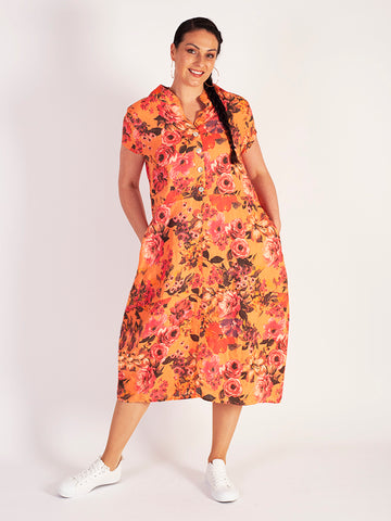 Plus Size Orange Dresses