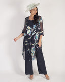 Pewter Turquoise/Lime Iris Floral Print Devoree Pixie Coat - Promotion Until 8th May 2024