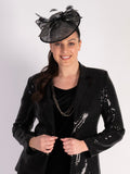 Black/Metallic Small Hatinator with Bow Detail