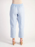 Baby Blue Linen Trousers With Pockets