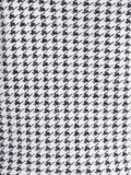 White/Black Houndstooth Knitted Coat