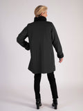 Black Faux Fur Reversible Coat