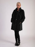 Black Faux Fur Reversible Coat