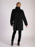 Black Faux Fur Reversible Coat