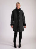 Black Faux Fur Reversible Coat