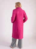 Raspberry Soft Textured Wool Mix Coat