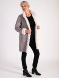 Ecru Faux Fur Reversible Coat